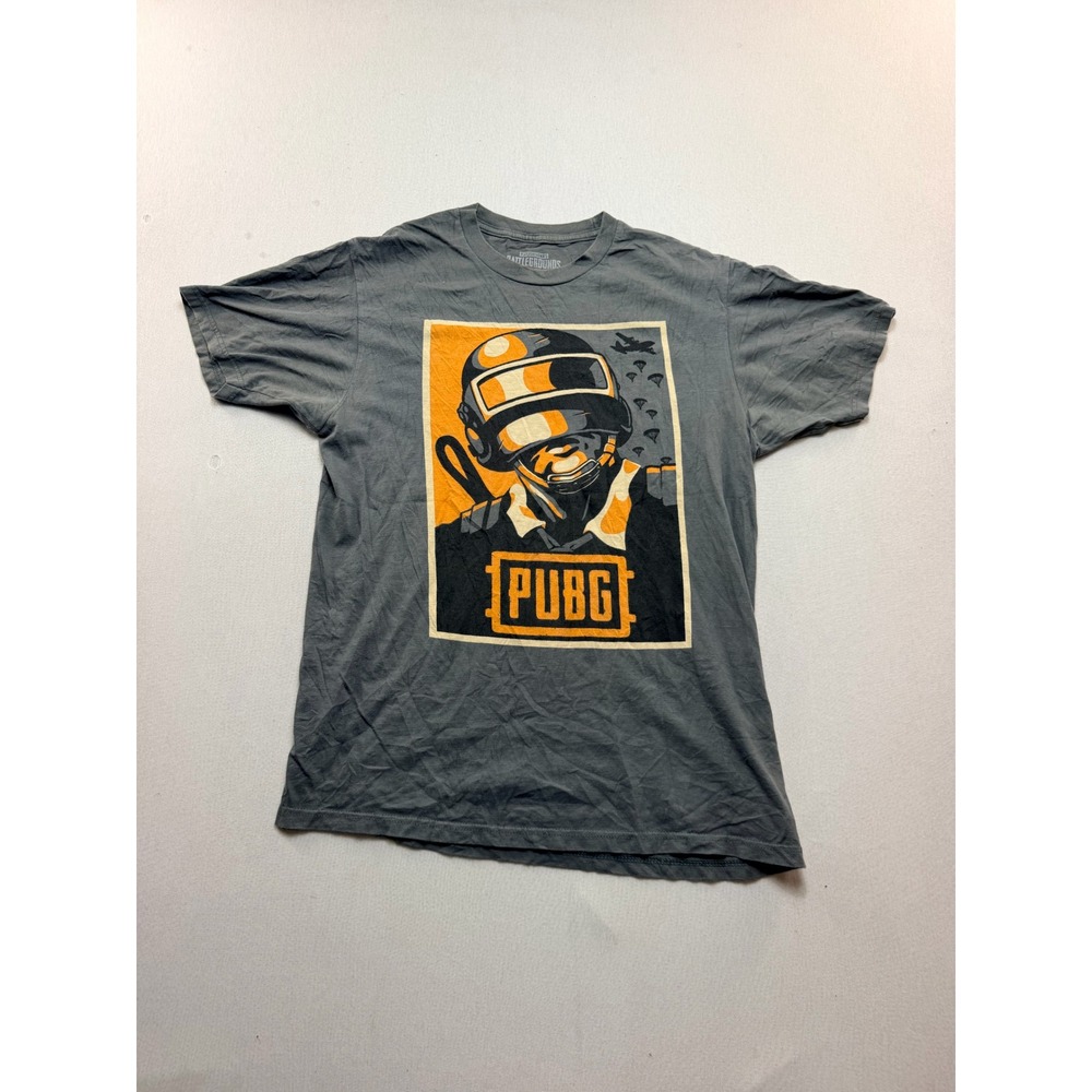 Jinx PUBG Graphic T-Shirt Women Medium Grey Excellent Short Sleeve Gaming Tee